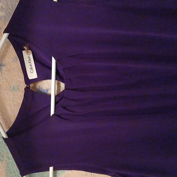 Calvin Klein Purple Sleeveless Blouse Size MP Like New - Picture 2 of 6